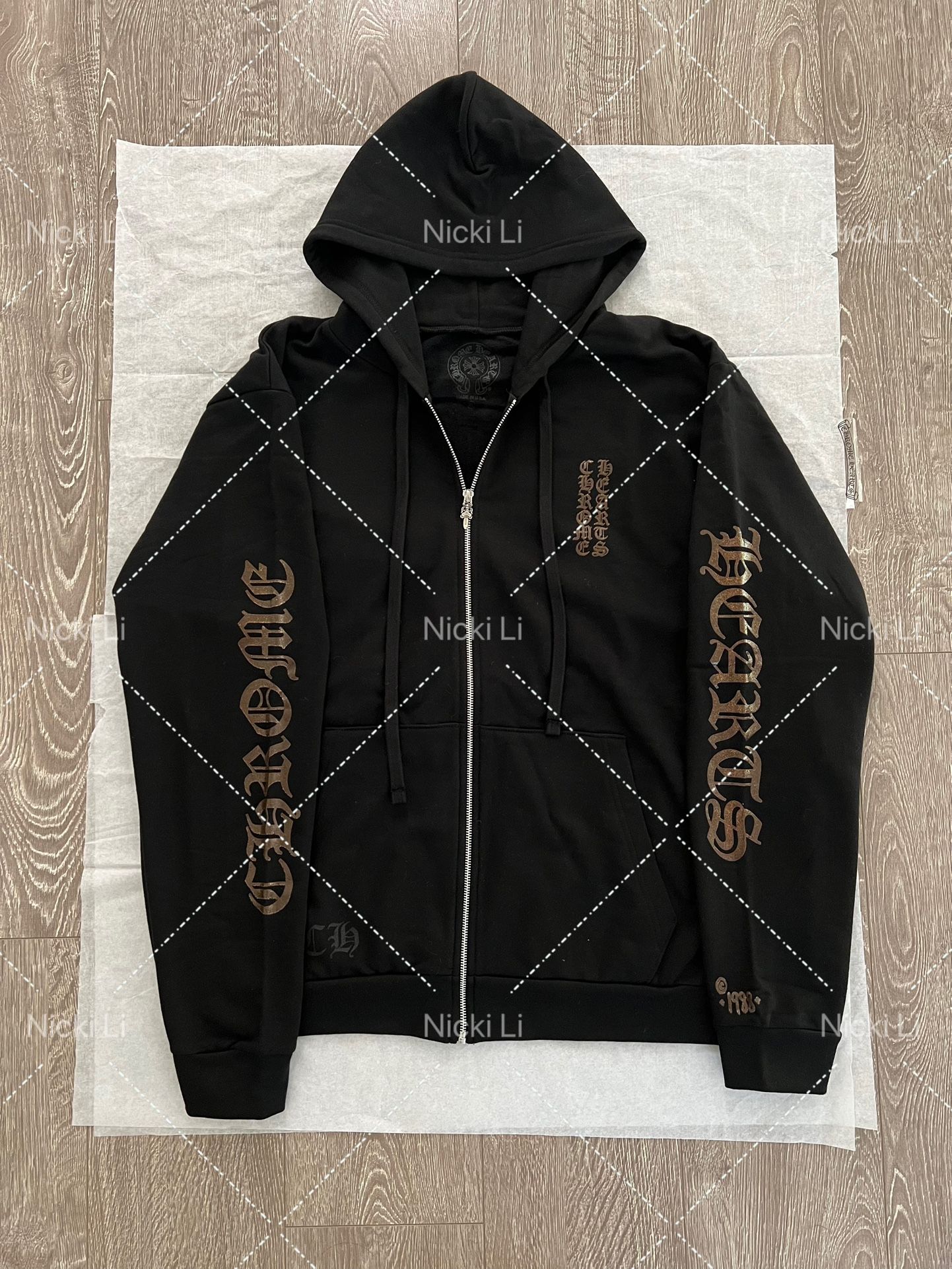 Brand New Chrome Hearts Zip Hoodie