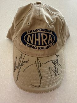 NHRA Championship Drag Racing Hat Signed by John Force & Jack “Fast Jack” Beckman – Multi-Signed Funny Car Collectible