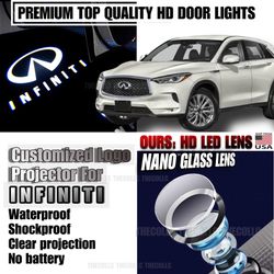Infiniti Car Door Lights For INFINITI Puddle Lamp Welcome Ghost Shadow Lights (Advanced HD GLASS LENS- NO Film)