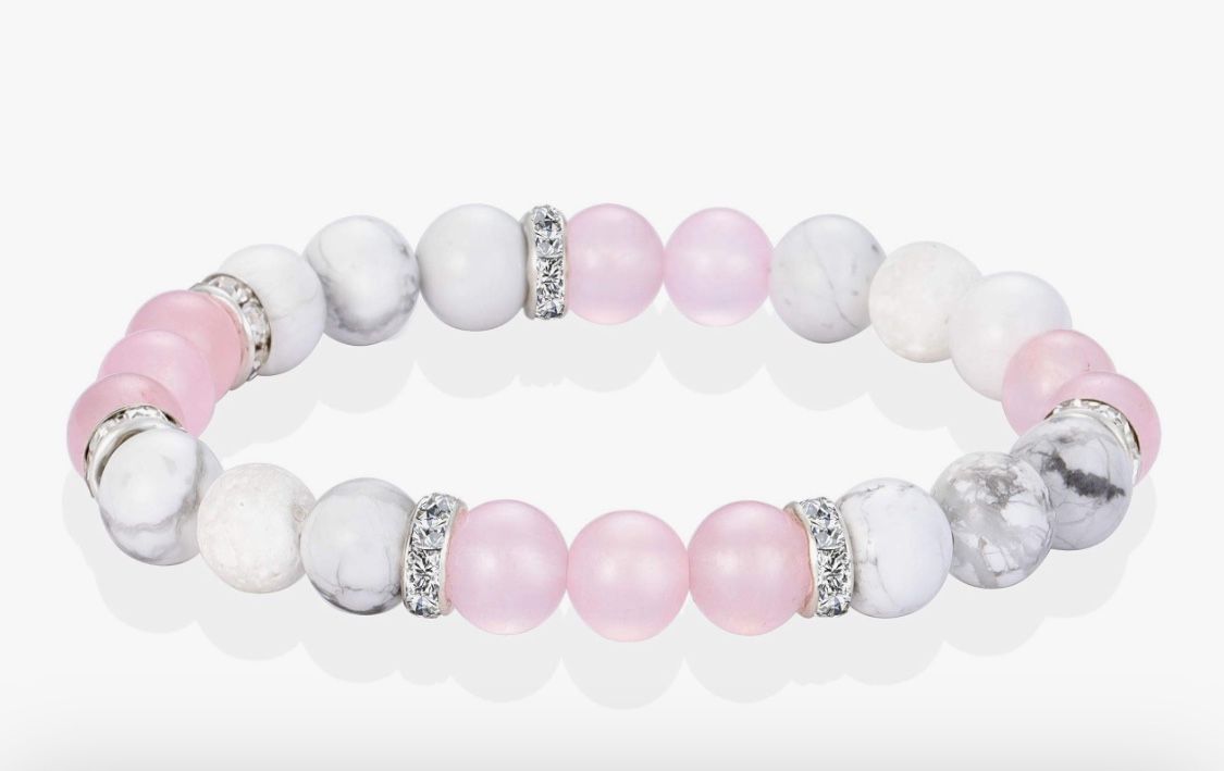 Pink And Whit Howlite Bracelet