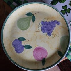 Hand Painted ITALY Caleca 4 Dinner Plates