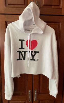 I Love NY Cropped Hoodie & Sweatshirt