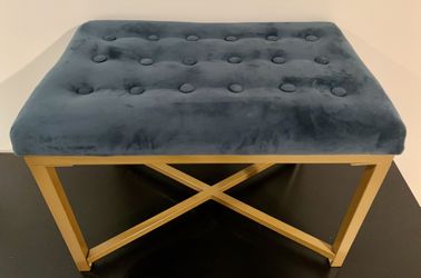 Blue Velvet Bench