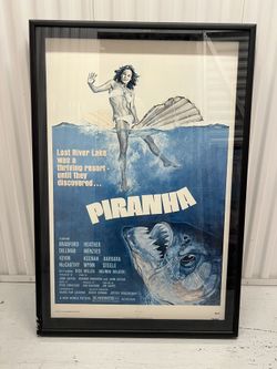 Piranha orig 1978 one-sheet Movie Poster. John Sayles, screenplay. Roger Corman