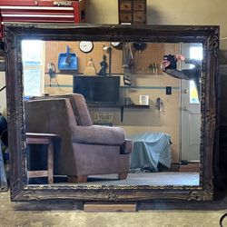 Large Ornate Gold Vintage Wall Mirror 