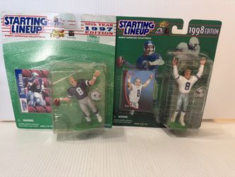 TROY AIKMAN / DALLAS COWBOYS 1997 & 1998 NFL Starting Lineup Action Figure
