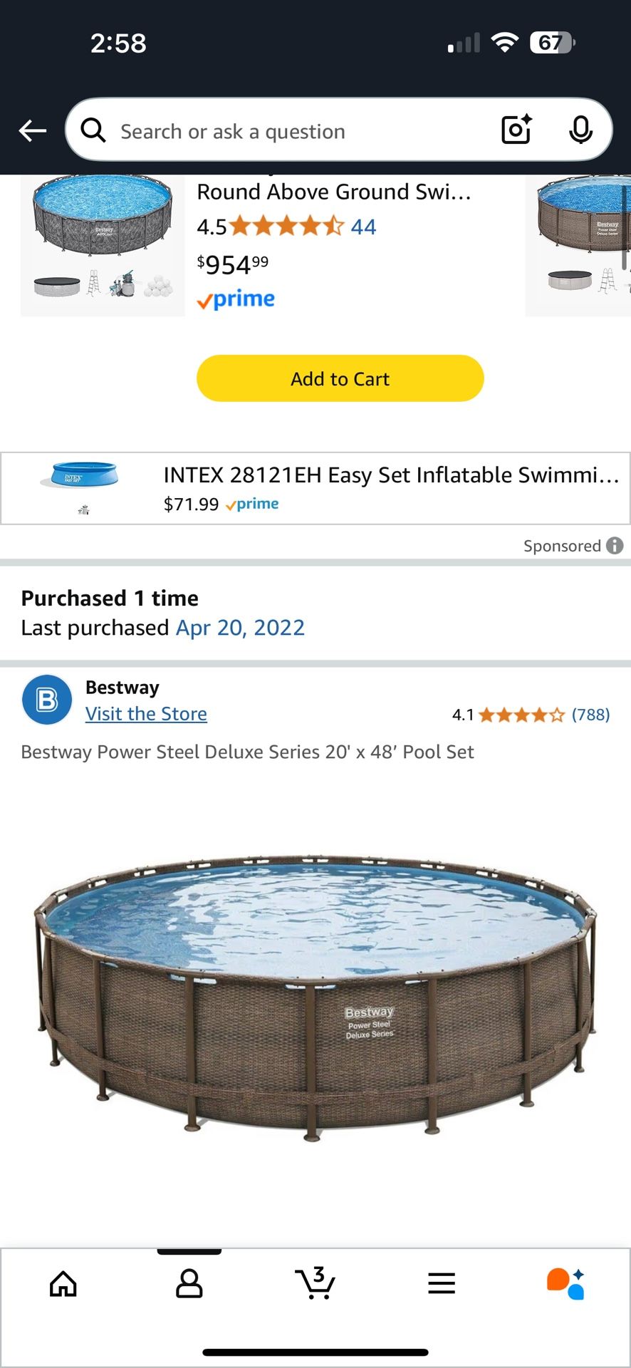 20ftx48in Pool