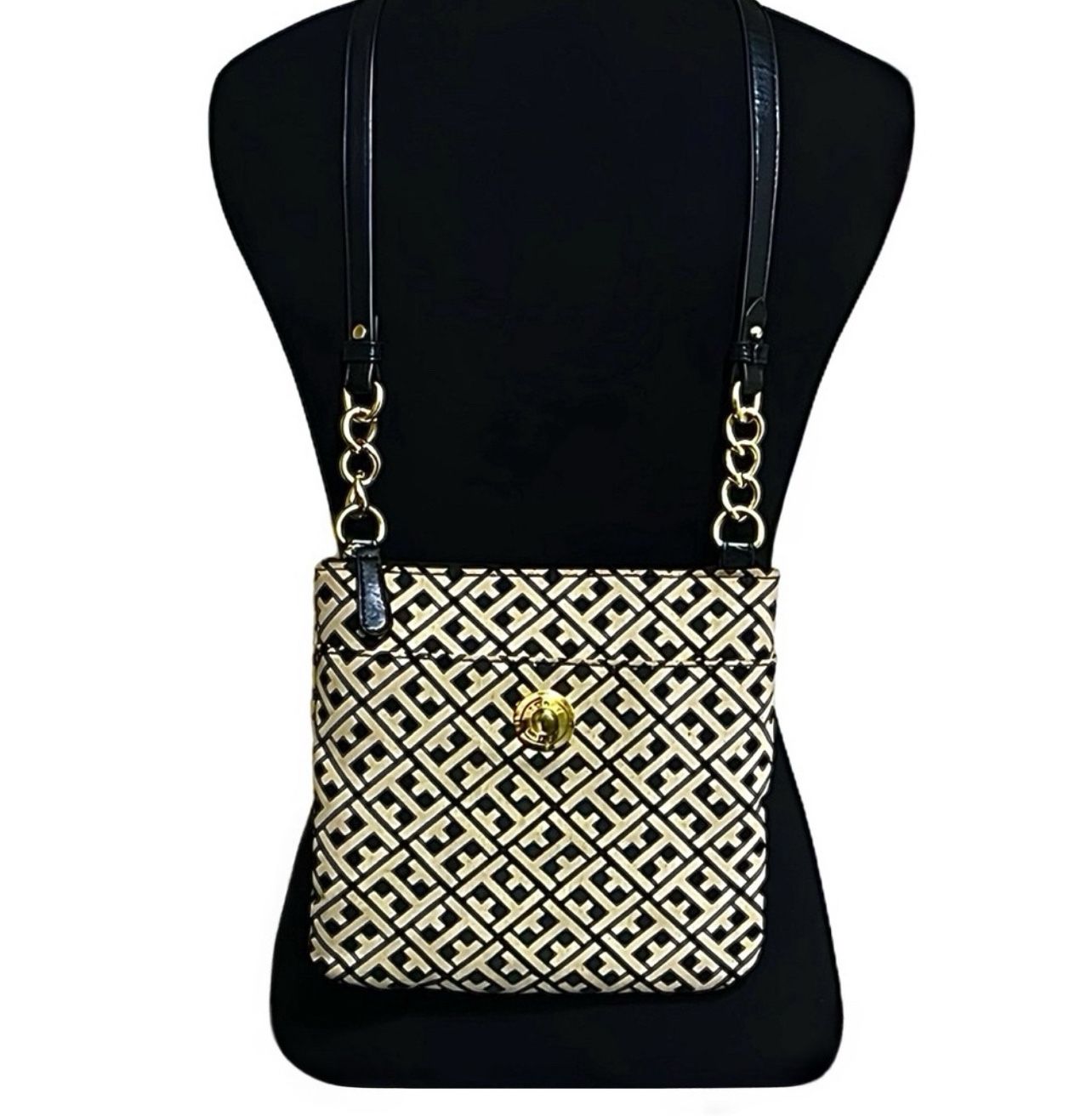 LIKE NEW! Tommy Hilfiger Monogram Crossbody Bag