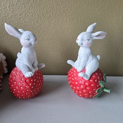 Easter Bunnies On Strawberries 