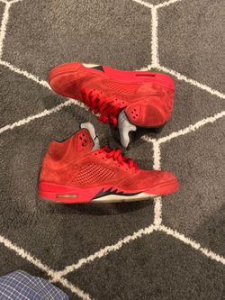 Jordan 5 suede red