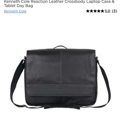 Kenneth Cole Reaction Leather Crossbody Laptop Case & Tablet Day Bag