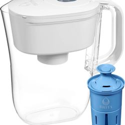 Brita Water Filter 6 Cup Denali Water Pitcher Dispenser with Elite Water Filter