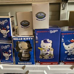 Los Angeles Dodgers Hello Kitty plus other Hello Kitty bobbleheads