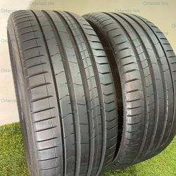 Y134  275 35 22 104Y  Pirelli Pzero  2 Used Tires 80% Life 
