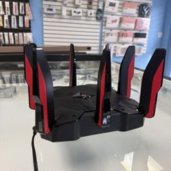 TP-LINK Archer AX11000 Tri-Band Wi-Fi 6 Gaming Router - Black/Red