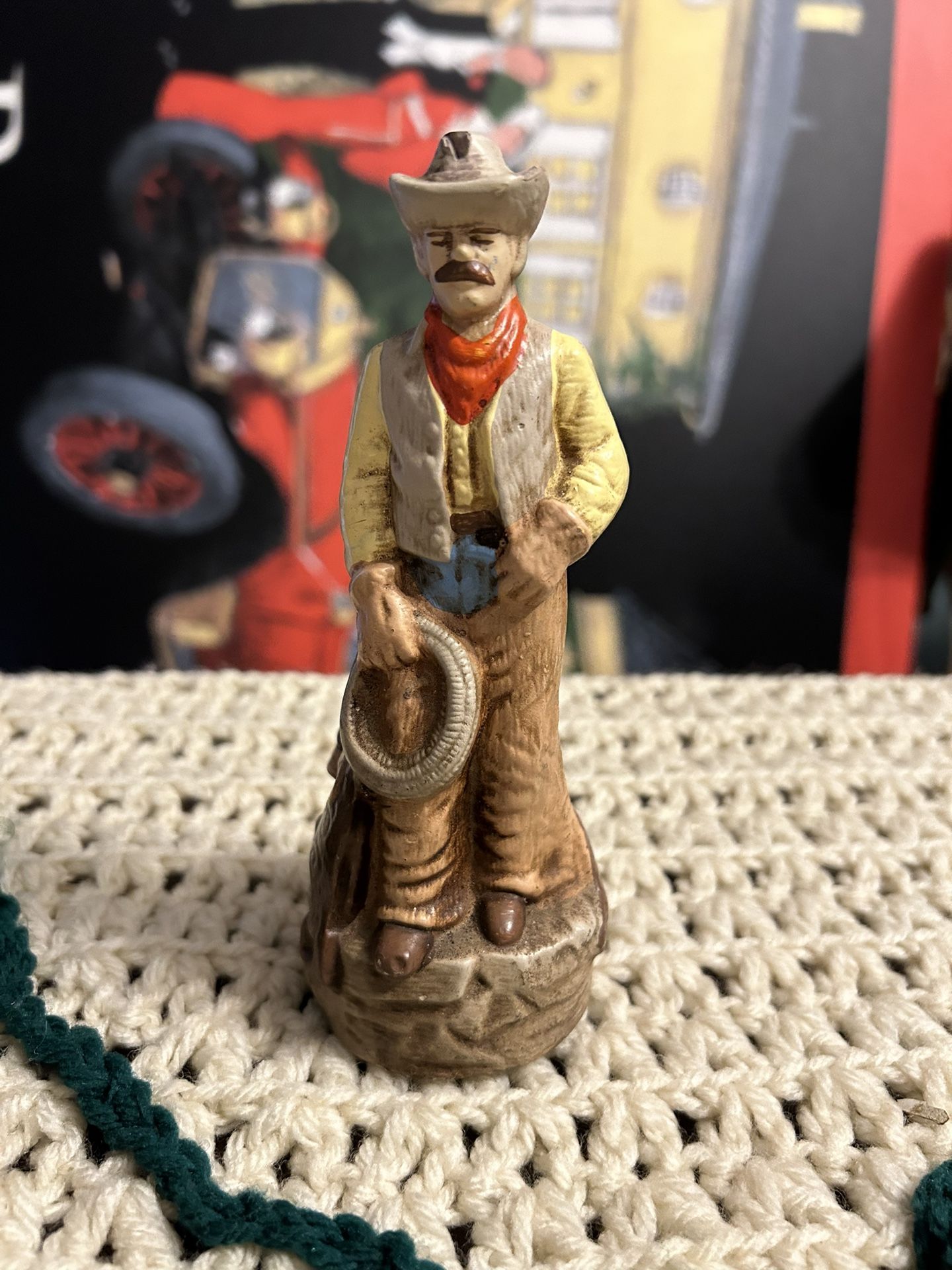 Vintage 6.5" Stetson Cowboy COTY Pomander Figurine Western Decor Air Freshener