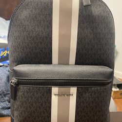 Michael Kors Men's Black Greyson Logo Stripe Backpack