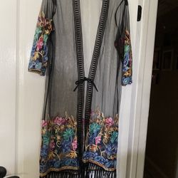 Black Sheer Kimono 