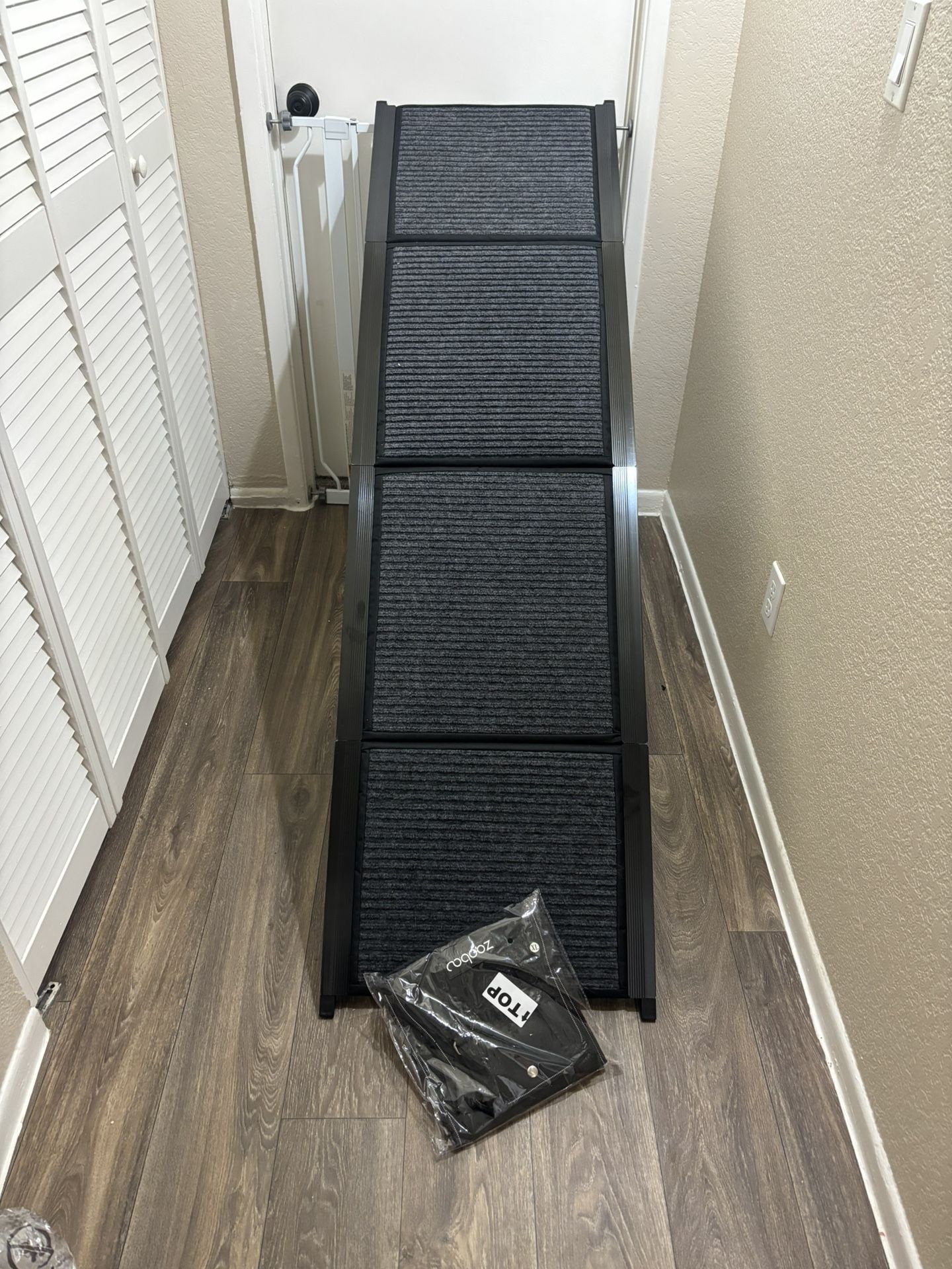 Dog Ramp for Car, 63" long & 17.3" wide Foldable Dog Ramp for SUV, Car, and Truck - 200 lbs Capacity, Anti-Slip Felt Surface, Pet Ramp with Dog Lift H