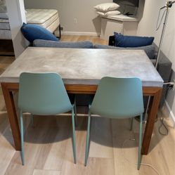 Crate and Barrel Dining Table (concrete top)