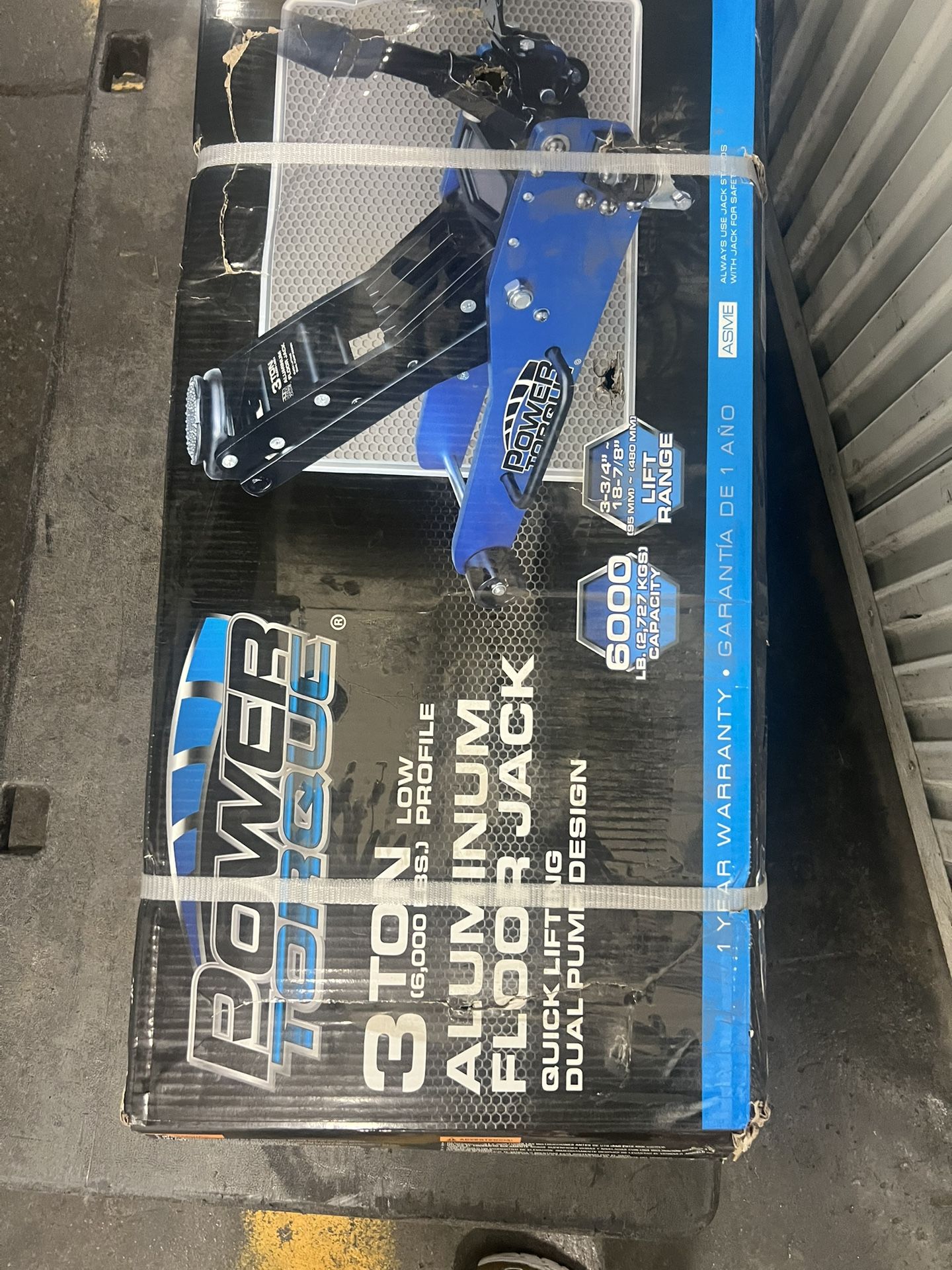 3 ton floor jack. Aluminum.
