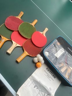 Kettler Ping Pong Table with Paddles, Balls & Carrying Case