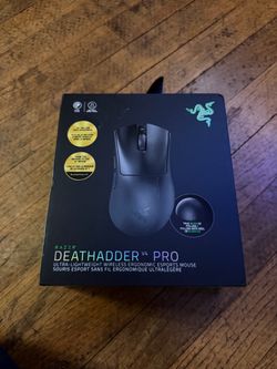 Razer DeathAdder V4 Pro Wireless Gaming Mouse, 8K Polling Rate, 56g, Black HyperSpeed Wireless Gen-2, Optical Scroll Wheel, Optical Switches Gen-4, Fo