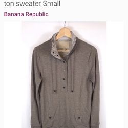 Womens Banana Republic 1/2 Button sweater