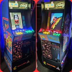 Custom Galaga and Ms Pac Man Gaming Arcade 1up With Over 12,000 Video Games