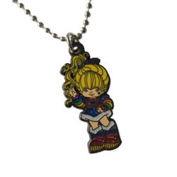 Rainbow Brite Bright 80s Retro Cartoon Toy Charm Pendant Necklace w/ Ball Chain