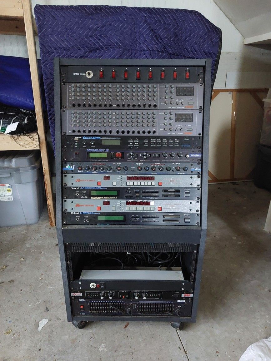 Music Studio Rack And Components