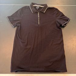 black polo shirt