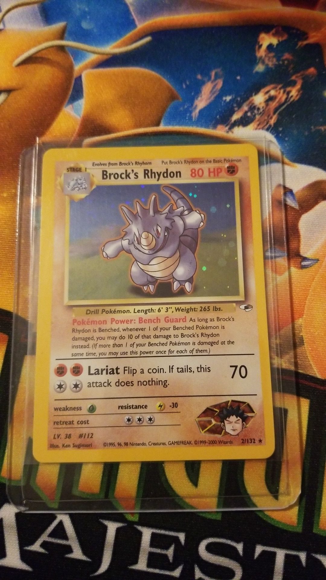 Brock's Rhydon pokemon card