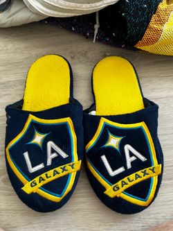 LA Galaxy MLS Slippers size 6