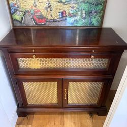 Vintage bar cabinet, with wine rack, and cigar humidor drawer