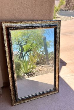 Large beveled wall mirror