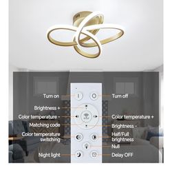 Modern Ceiling Light With Remote