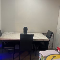 Marble Top kitchen Table Set