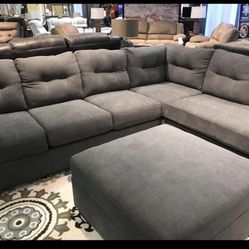 Charcoal Slate Couch Sectional 🌹 Brand New 💥 In Stock ✅
