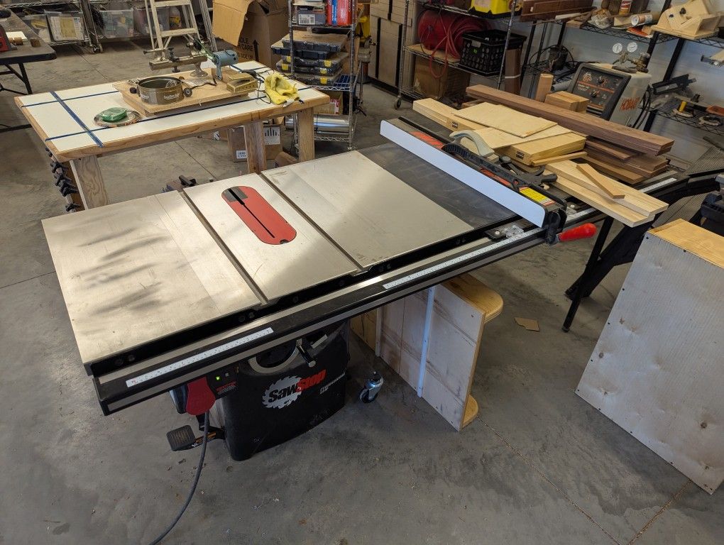 SawStop 10" 3HP Professional Cabinet Saw (PCS31230) with 36" T-Glide Fence & Mobile Base