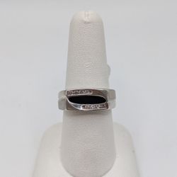 14kt White Gold & .20cttw Diamond Onyx Ring