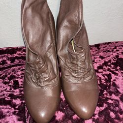 brown leather boots