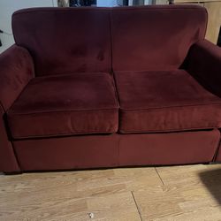 Red Loveseat Pull Out Couch