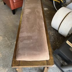 Benjara Transitional Brown wooden Bench From Home Depot 