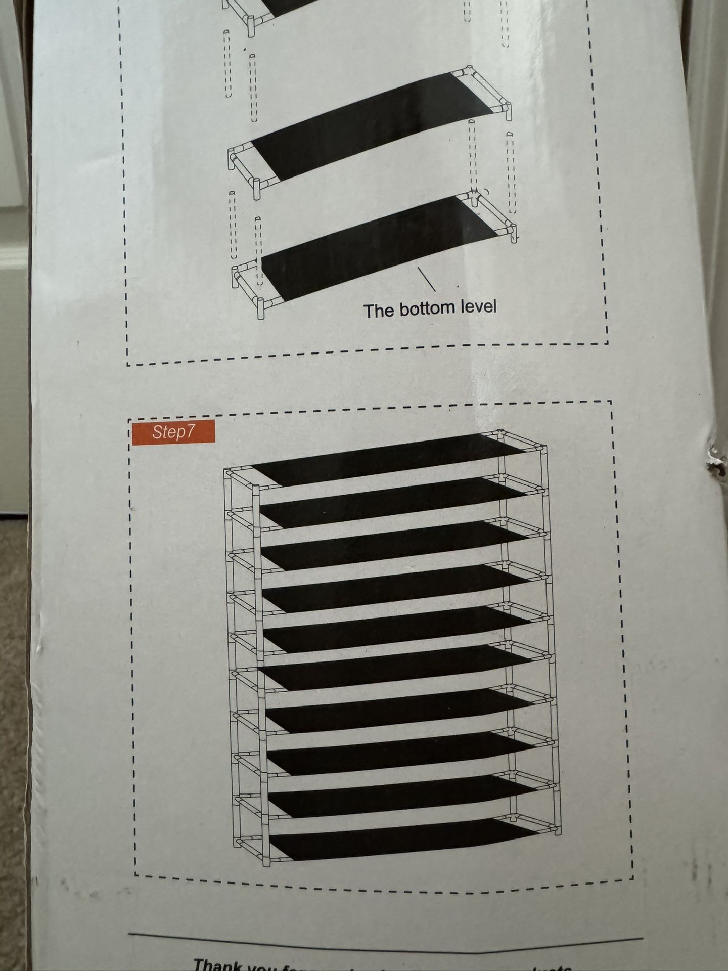 Shoe Rack Storage For Up To 40-50 Pairs Of Shoes. 10 Tier