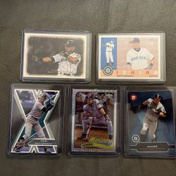 5 Ichiro Baseball Cards Including Chrome Refractor