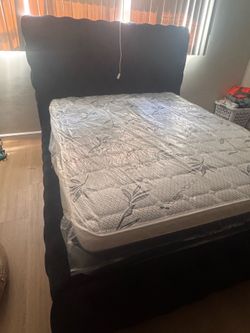 Queen bed and mattress