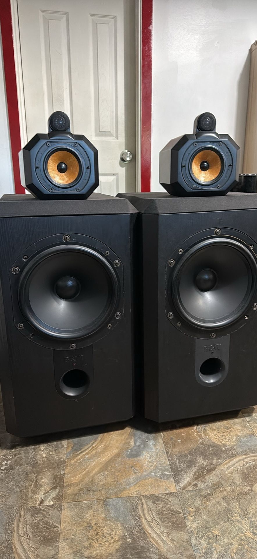  Bowers And Wilkins 801 Series 2 Vintage Speakers In Black