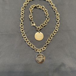 Tiffany Necklace And Bracelet.