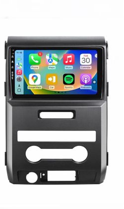 Car Stereo Radio F150 Ford 2009-2012 Wireless CarPlay Android Auto, Bluetooth, GPS, 9 inch QLED Touch Screen Head Units, Wifi, FM, SWC, Backup Camera